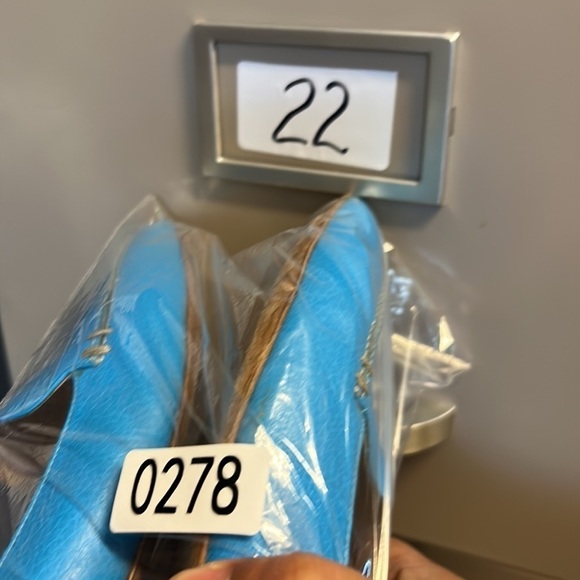 M GEMÍ BLUE FLATS Pointed toe Made in Italy SHOES SIZE 38.5 - Picture 8 of 8
